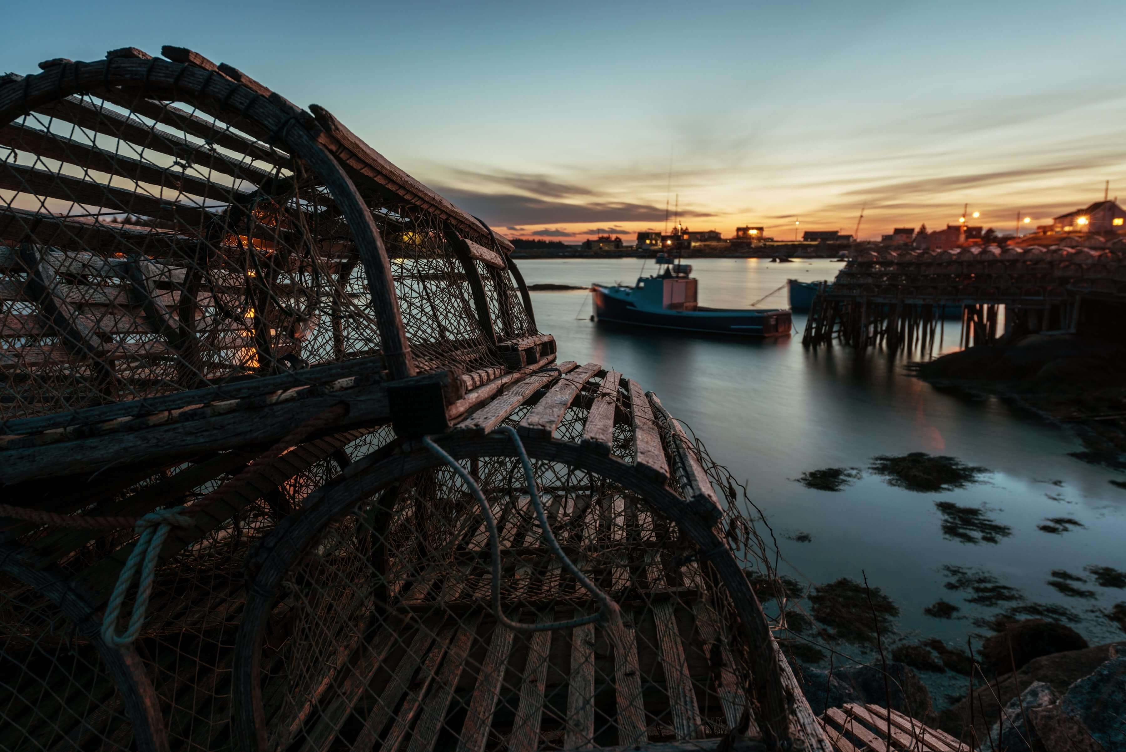 wooden lobster trap